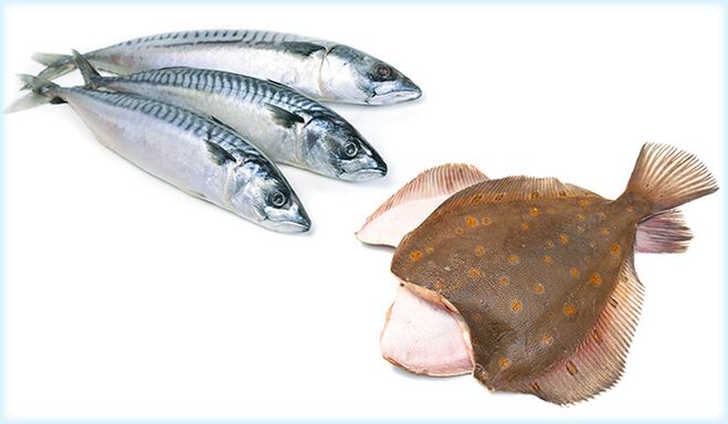 الماكريل والسمك المفلطح سمكة تزيد من فاعلية الرجال